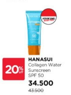 Promo Harga Hanasui Collagen Water Sunscreen 30 ml - Watsons