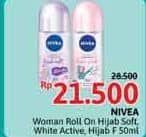 Promo Harga Nivea Deo Roll On Bright Hijab Soft, Whitening Hijab Fresh, Brightening Hijab Cool 50 ml - Alfamidi