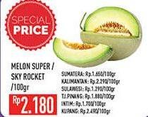 Promo Harga Melon Potong/ Sky Rocket 100g  - Hypermart