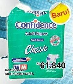 Promo Harga Confidence Adult Diapers Classic M15  - TIP TOP