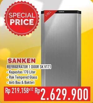 Promo Harga SANKEN SK-V171 | Kulkas 1 Pintu 190ltr  - Hypermart