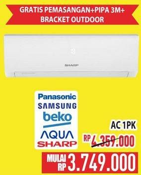 Promo Harga Panasonic/Samsung/Beko/Aqua/Sharp AC 1 PK  - Hypermart
