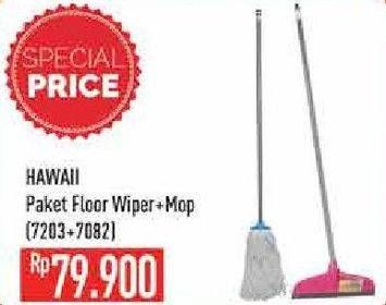 Promo Harga HAWAII Paket Floor Wiper + Mop (7203 + 7082)  - Hypermart