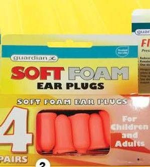 Promo Harga GUARDIAN Soft Foam Ear Plugs 4 pcs - Guardian