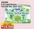 Charm Charm Daun Sirih + Herbal/Ansept+  Diskon 23%, Harga Promo Rp14.900, Harga Normal Rp19.500