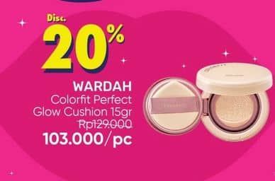 Promo Harga Wardah Colorfit Perfect Glow Cushion 15 gr - Guardian