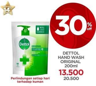 Promo Harga DETTOL Hand Wash Original 200 ml - Watsons