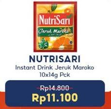 Promo Harga NUTRISARI Powder Drink Jeruk Maroko per 10 sachet 14 gr - Indomaret