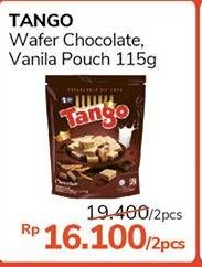 Promo Harga TANGO Wafer Chocolate, Vanilla per 2 pouch 115 gr - Alfamidi