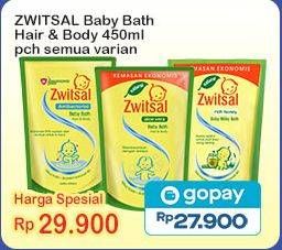 Promo Harga Zwitsal Natural Baby Bath 2 In 1 All Variants 450 ml - Indomaret
