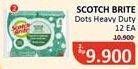 Promo Harga 3m Scotch Brite Sabut Spon Scrub Dots Heavy Duty 2 pcs - Alfamidi