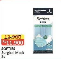 Promo Harga SOFTIES Masker Surgical Mask 5 pcs - Alfamart