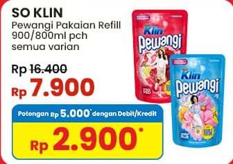 Promo Harga So Klin Pewangi All Variants 800 ml - Indomaret