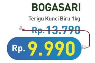 Promo Harga Bogasari Tepung Terigu Kunci Biru 1000 gr - Hypermart