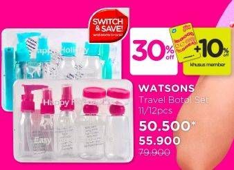 Promo Harga WATSONS Travel Bottle 11 pcs - Watsons