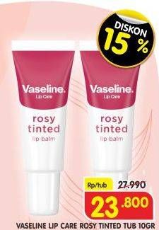 Promo Harga VASELINE Lip Care Rosy Tinted 10 gr - Superindo