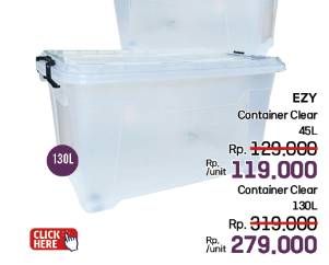 Promo Harga EZY Box Container Clear  - LotteMart