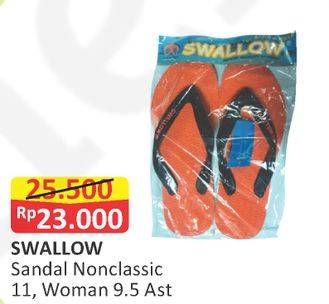 Promo Harga SUN SWALLOW Sandal Jepit Non Classic 11, Women 9.5  - Alfamart
