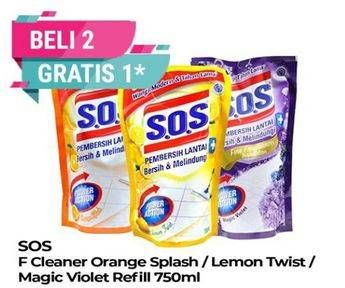 Promo Harga SOS Pembersih Lantai Lemon Twist, Magic Violet, Orange 750 ml - TIP TOP
