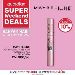 Promo Harga Maybelline Sky High Waterproof Mascara  - Guardian