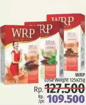 Promo Harga WRP Lose Weight Meal Replacement per 12 sachet 25 gr - LotteMart