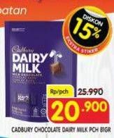 Promo Harga Cadbury Dairy Milk Share Bag 81 gr - Superindo