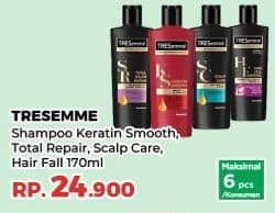 Promo Harga Tresemme Shampoo Keratin Smooth, Total Salon Repair, Scalp Care, Hair Fall Control 170 ml - Yogya