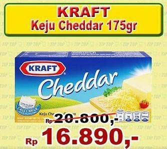 Promo Harga KRAFT Cheese Cheddar 175 gr - TIP TOP