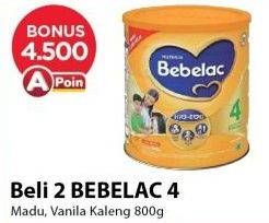 Promo Harga BEBELAC 4 Susu Pertumbuhan Madu, Vanila 800 gr - Alfamart