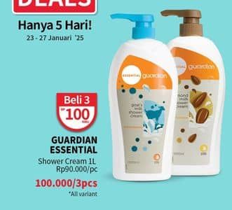 Promo Harga Guardian Essential Refreshing Body Wash All Variants 1000 ml - Guardian