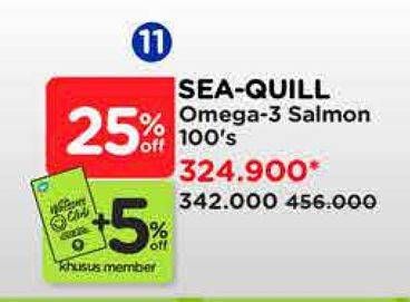 Promo Harga Sea Quill Omega 3 Salmon 100 pcs - Watsons