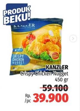 Promo Harga Kanzler Chicken Nugget Crispy 450 gr - Lotte Grosir