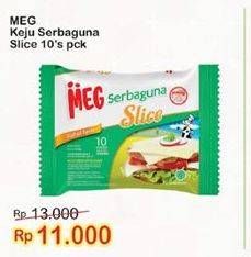 Promo Harga MEG Keju Serbaguna Slice 10 pcs - Indomaret