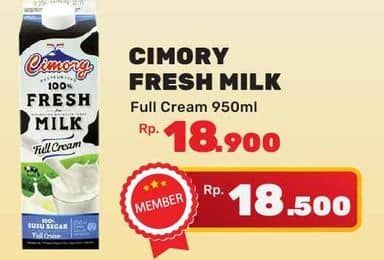 Promo Harga Cimory Fresh Milk Full Cream 950 ml - Yogya