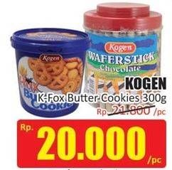 Promo Harga KOGEN K-Fox Butter Cookies 300 gr - Hari Hari