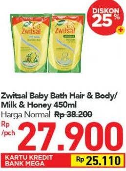 Promo Harga ZWITSAL Natural Baby Bath 2 In 1 450 ml - Carrefour