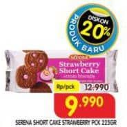 Promo Harga Serena Biskuit Strawberry Short Cake 225 gr - Superindo