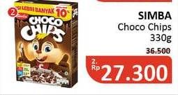 Promo Harga SIMBA Cereal Choco Chips Coklat 330 gr - Alfamidi