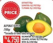 Promo Harga Alpukat Super per 100 gr - Hypermart