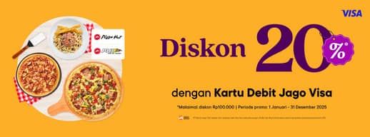 Promo Harga Diskon 20%  - Pizza Hut