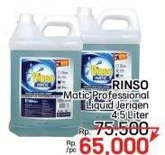 Promo Harga Rinso Detergent Matic Liquid Professional 4500 ml - LotteMart