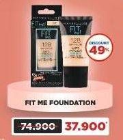 Promo Harga MAYBELLINE Fit Me! Matte + Poreless Liquid Matte Foundation All Variants 30 ml - Alfamart