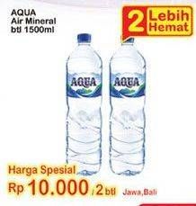 Promo Harga AQUA Air Mineral 1500 ml - Indomaret