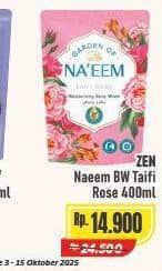 Promo Harga NAEEM Body Wash Taifi Rose 400 ml - Alfamart