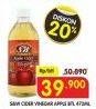 Promo Harga SW Apple Cider Vinegar 473 ml - Superindo