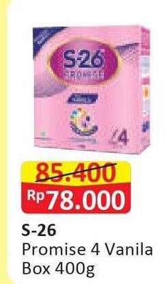 Promo Harga S26 Promise Susu Pertumbuhan Vanilla 400 gr - Alfamart