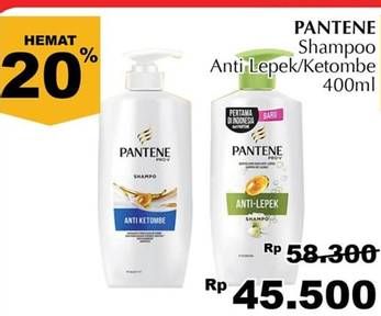 Promo Harga PANTENE Shampoo Anti Lepek, Anti Dandruff 400 ml - Giant