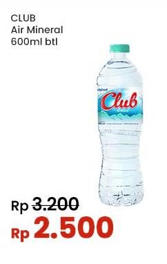 Promo Harga Club Air Mineral 600 ml - Indomaret