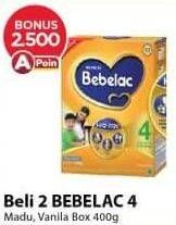 Promo Harga BEBELAC 4 Susu Pertumbuhan Madu, Vanila 400 gr - Alfamart