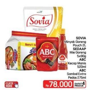 Sovia Minyak Goreng/Sedaap Mie Goreng/ABC Kecap Manis/ABC Sambal